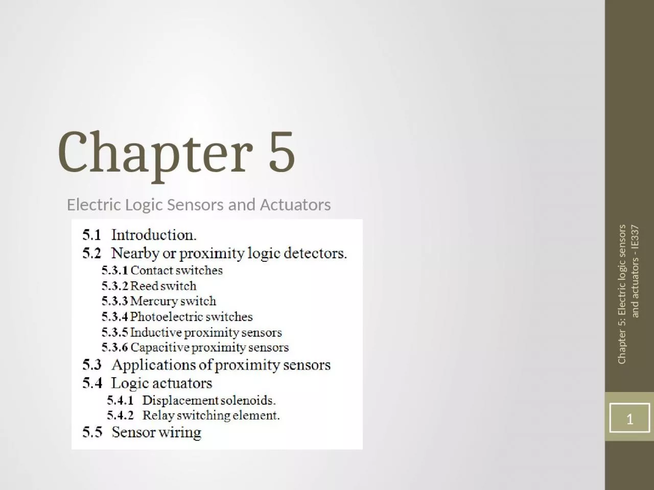 PPT-Chapter 5 Electric Logic Sensors and Actuators