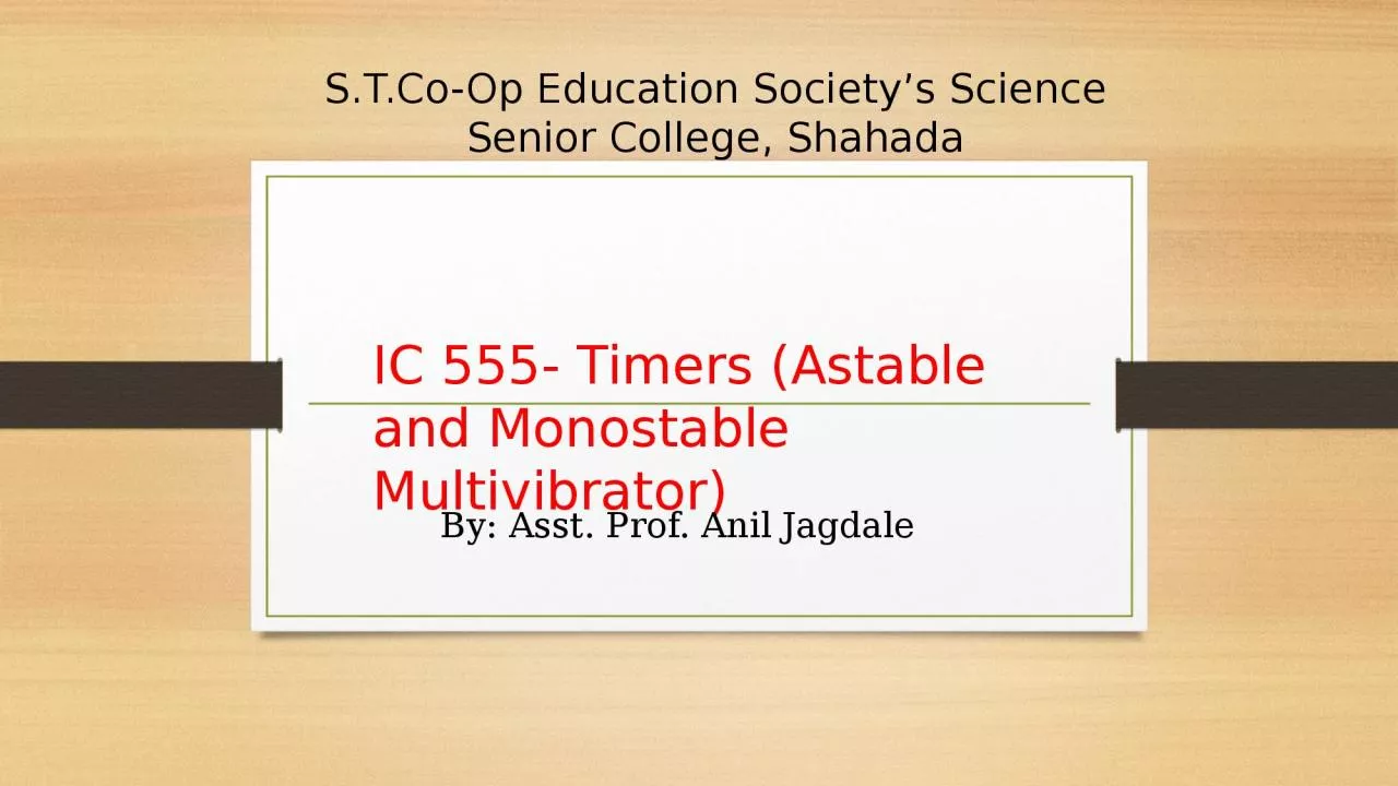 S.T.Co -Op Education Society’s Science Senior College,