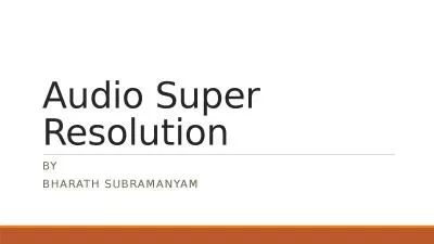 Audio Super Resolution By