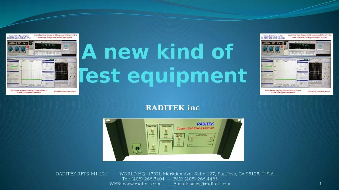 PPT-A new kind of Test equipment