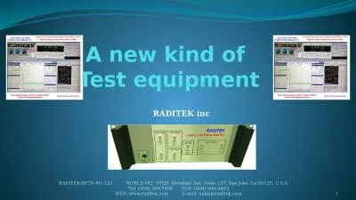 A new kind of  Test equipment