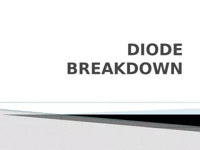 DIODE BREAKDOWN A normal