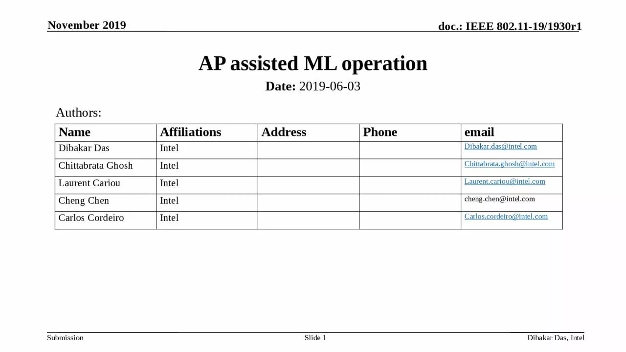 PPT-AP assisted ML operation