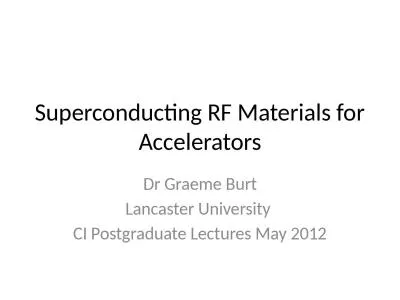 Superconducting RF Materials for Accelerators