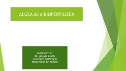 ALGEA AS A BIOFERTILIZER