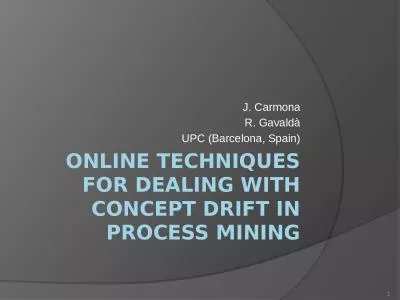 Online Techniques for dealing with Concept Drift in Process mining