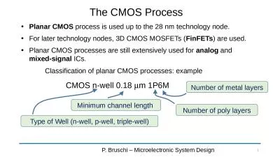 The CMOS Process P. Bruschi – Microelectronic System Design