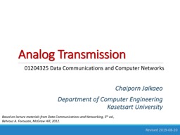 Analog Transmission Chaiporn Jaikaeo