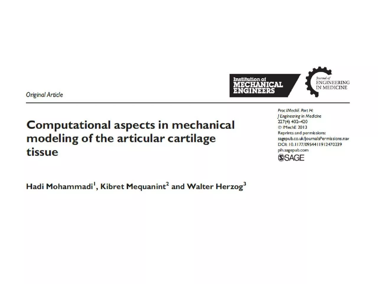 PPT-Introduction Mechanical loads on cartilage -> chondrocytes expression