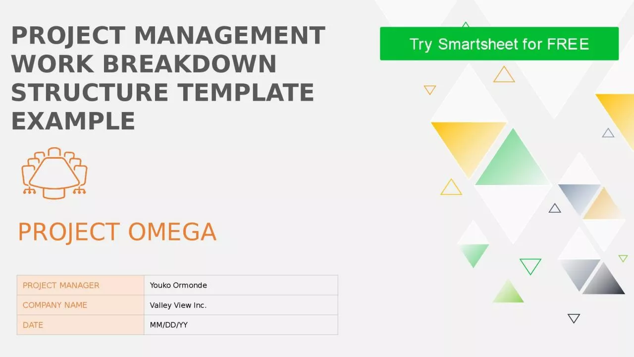 PROJECT OMEGA PROJECT MANAGEMENT WORK BREAKDOWN STRUCTURE TEMPLATE EXAMPLE