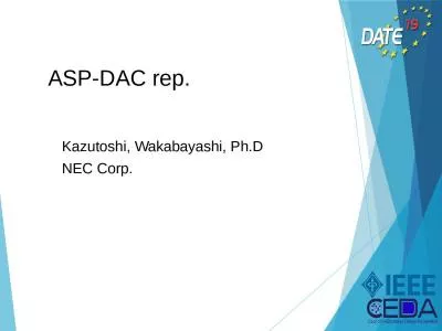 ASP-DAC rep. Kazutoshi, Wakabayashi,