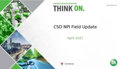 CSD NPI Field Update April 2021