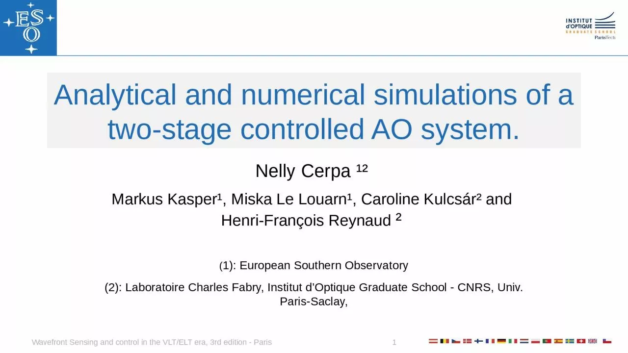 PPT-Analytical and numerical simulations of a two-stage controlled AO system.