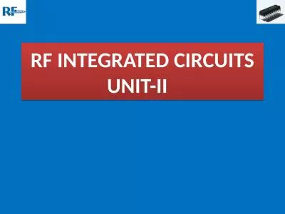 RF INTEGRATED CIRCUITS UNIT-