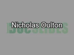 Nicholas Oulton