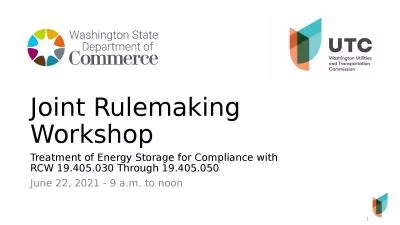 Joint Rulemaking Workshop