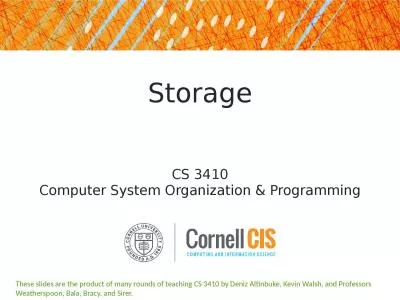 Storage CS  3410 Computer