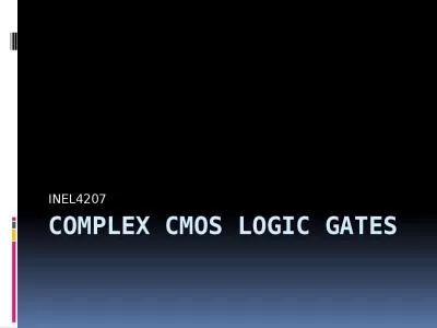 Complex CMOS Logic Gates