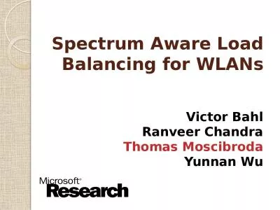 Spectrum Aware Load Balancing for WLANs