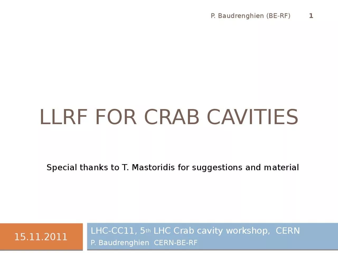 PPT-LLRF for Crab Cavities LHC-CC11, 5