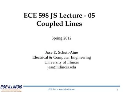 ECE 598 JS Lecture - 05 Coupled Lines