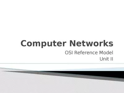 Computer Networks  OSI Reference Model