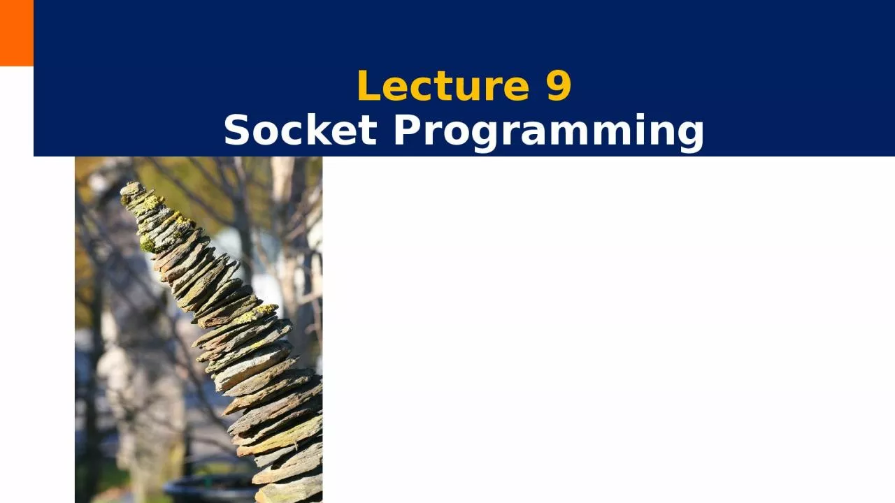 PPT-Lecture 9 Socket Programming