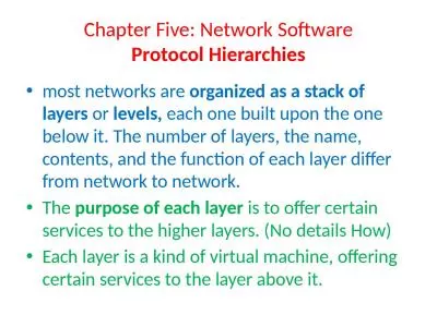 Chapter Five: Network Software