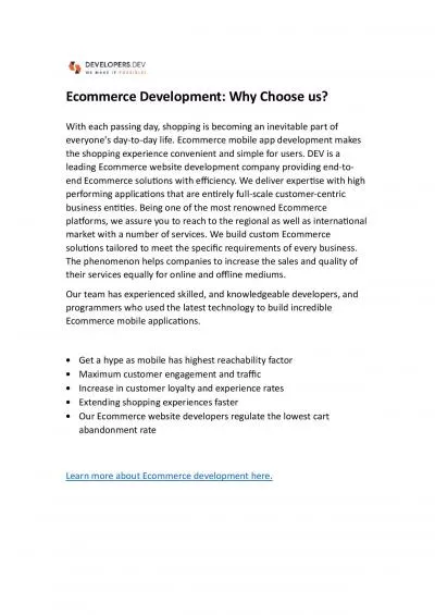 Ecommerce Development