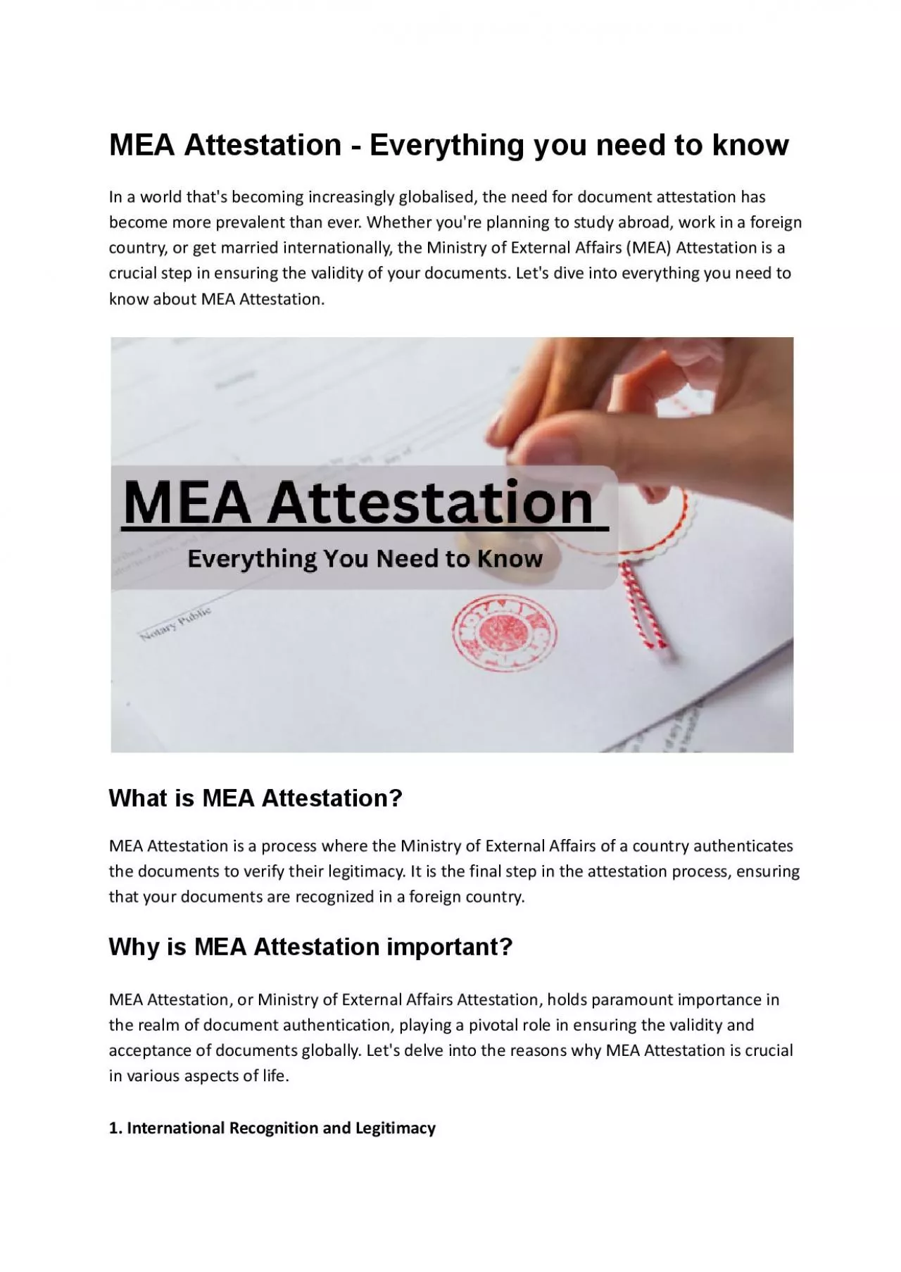 PDF-MEA Attestation - Everything you need to know