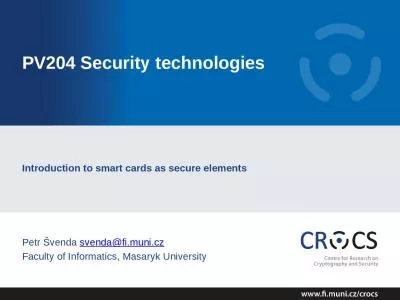 PV204 Security technologies