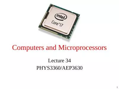 Computers and  Microprocessors