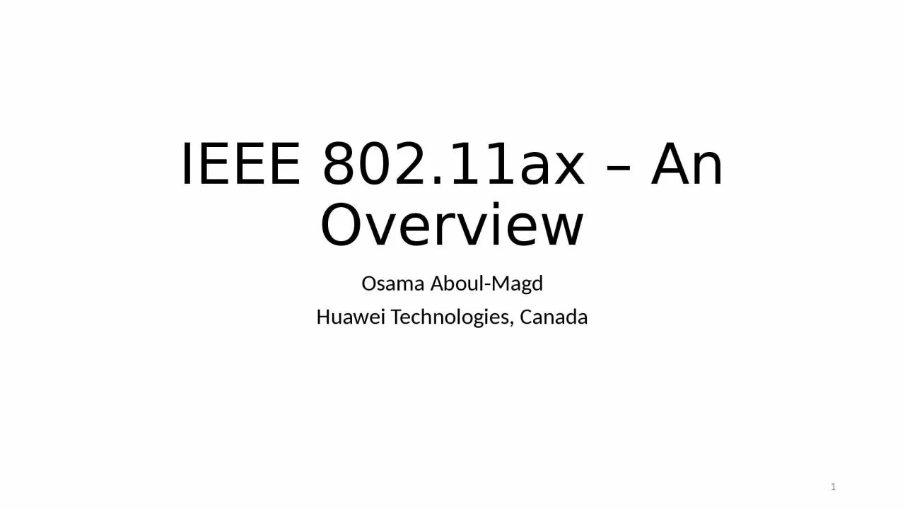 PPT-IEEE 802.11ax – An Overview