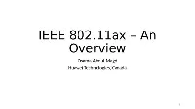 IEEE 802.11ax – An Overview