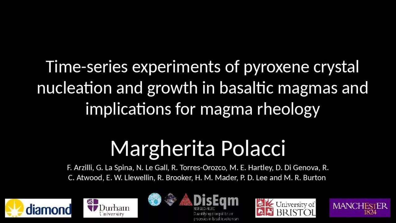 PPT-Time-series experiments of pyroxene crystal nucleation and growth in basaltic magmas and