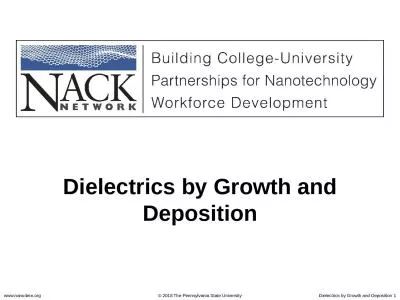 Dielectrics  by Growth and Deposition