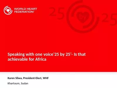 Speaking with one voice‘25 by 25’- Is that achievable for Africa