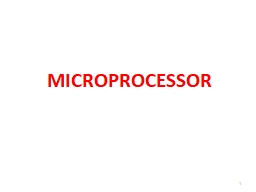 MICROPROCESSOR 1 TOPICS COVERED