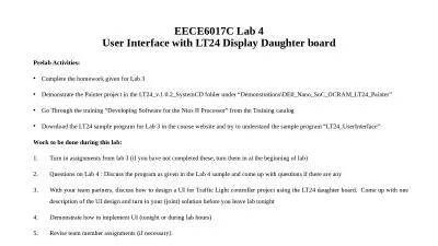 EECE6017C  Lab 4 User Interface with LT24 Display Daughter board