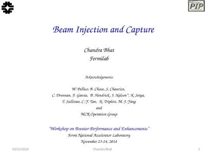 Beam Injection and Capture