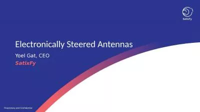 Electronically Steered Antennas