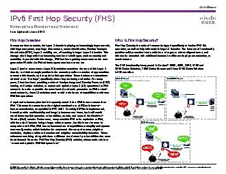 IPv6 First Hop Security (FHS)