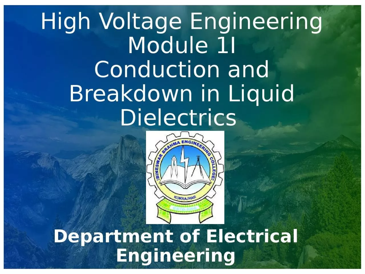 PPT-High Voltage Engineering