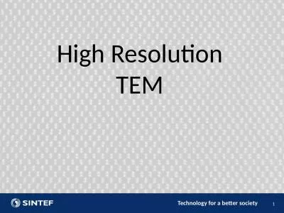 1 High Resolution TEM Rayleigh