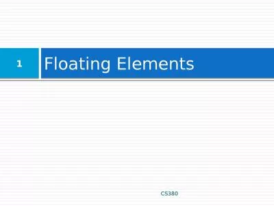 Floating Elements CS380 1