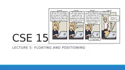 CSE 154 Lecture 5 :  Floating and