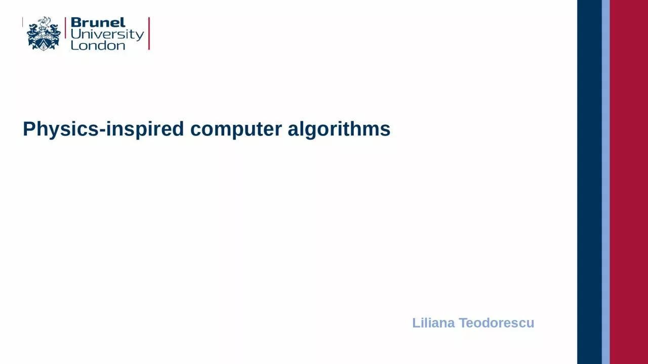Physics-inspired computer algorithms