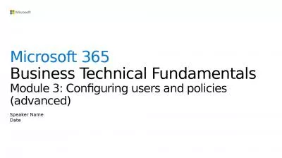 Microsoft 365  Business Technical Fundamentals