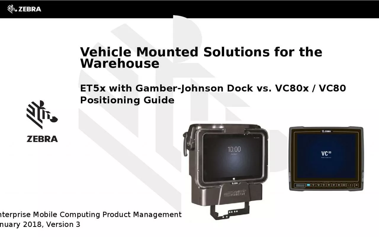 PPT-Vehicle Mounted Solutions for the Warehouse