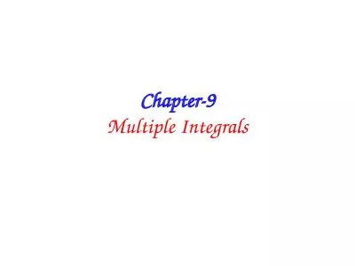 Chapter-9 Multiple Integrals